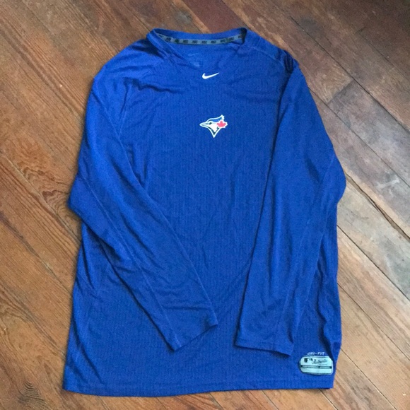 Nike Shirts | Nike Pro Dri Fit Toronto Blu Jays All Blue | Poshmark